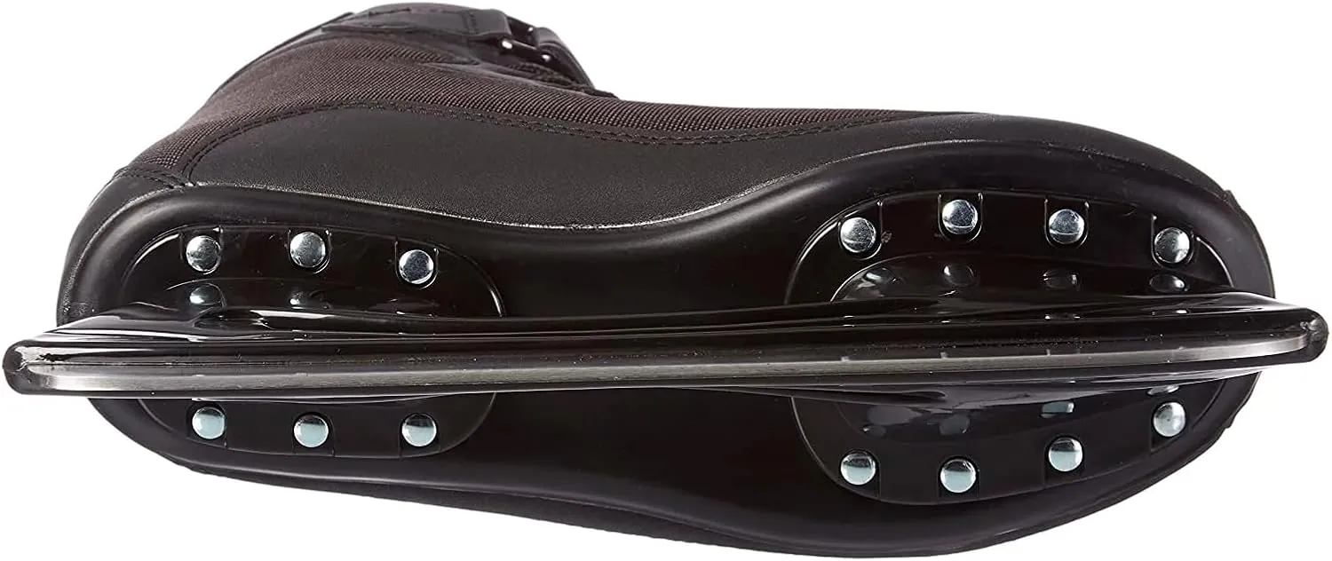 Roces Men's RSK 2 Durable Reinforced Upper Anatomic Padding Lace & Power Strap Closure Outdoor Rink Sport & Leisure Ice Hockey Skate, Stainless Steel Blades
