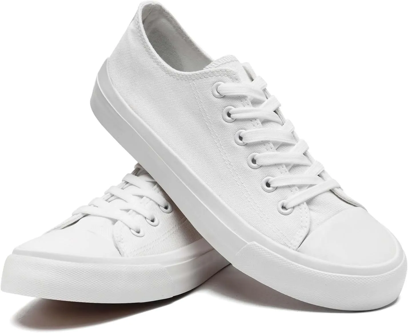 rosyclo Canvas Shoes for Women and Men, Low Top Canvas Sneakers Fashion Lace Up Comfortable Womens Classic Casual Tennis Walking Shoes