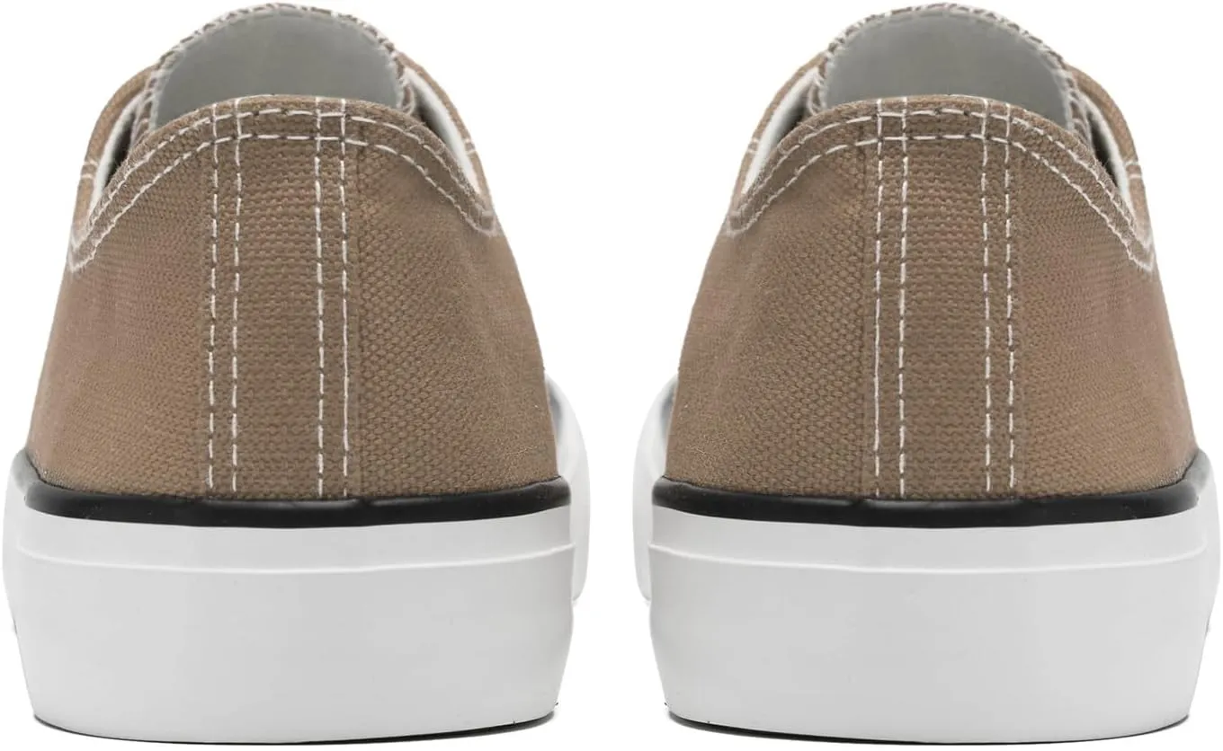rosyclo Canvas Shoes for Women and Men, Low Top Canvas Sneakers Fashion Lace Up Comfortable Womens Classic Casual Tennis Walking Shoes
