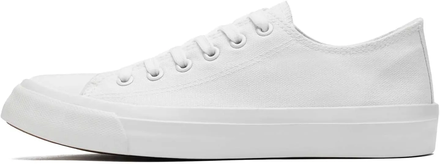 rosyclo Canvas Shoes for Women and Men, Low Top Canvas Sneakers Fashion Lace Up Comfortable Womens Classic Casual Tennis Walking Shoes