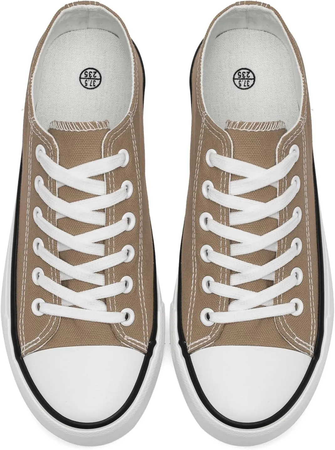 rosyclo Canvas Shoes for Women and Men, Low Top Canvas Sneakers Fashion Lace Up Comfortable Womens Classic Casual Tennis Walking Shoes