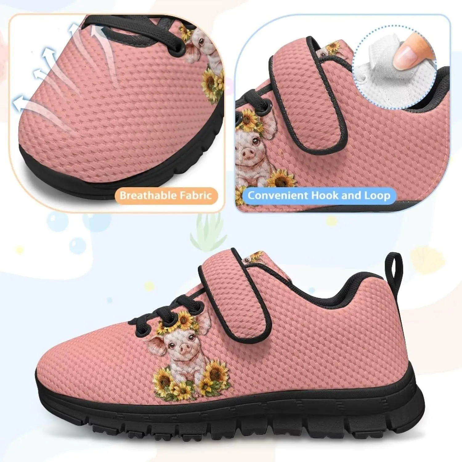 Running Shoes for Girls Pink Kids Tennis Shoes School Casual Sneakers