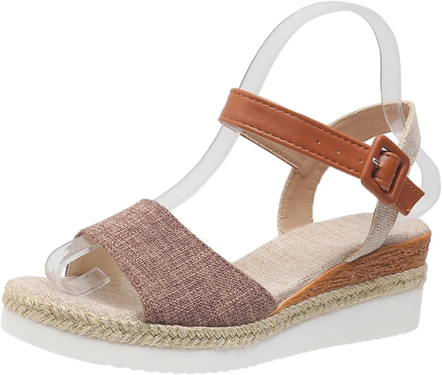 Sandals For Women Bow Rope Sole Lightweight Casual Women's Shoes Fish Mouth Thick Sole Sandals Women Beach Slides