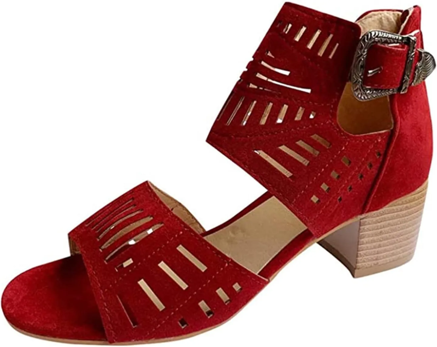 Sandals For Women Dressy Summer,Womens Chunky Heel Party Ankle Strap High Heel Sandal Casual Open Toe Strappy Sandal