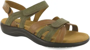 SAS Pier Leather Sandals for Women – Genuine Leather Upper – Padded Insole – Adjustable Hook-and-Loop Closure