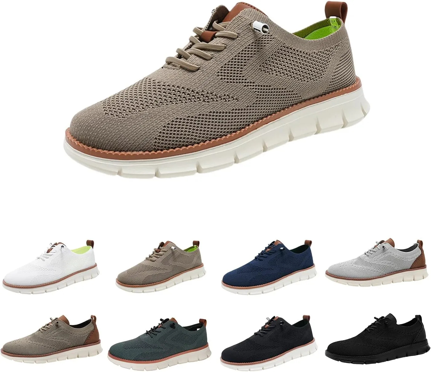 Shoes for Men Mens Casual Dress Oxfords Business Mesh Walking Shoes Tennis Comfortable Sneakers Slip On Boat Shoes Lightweight Soft Sole & Breathable Fashion Sneakers