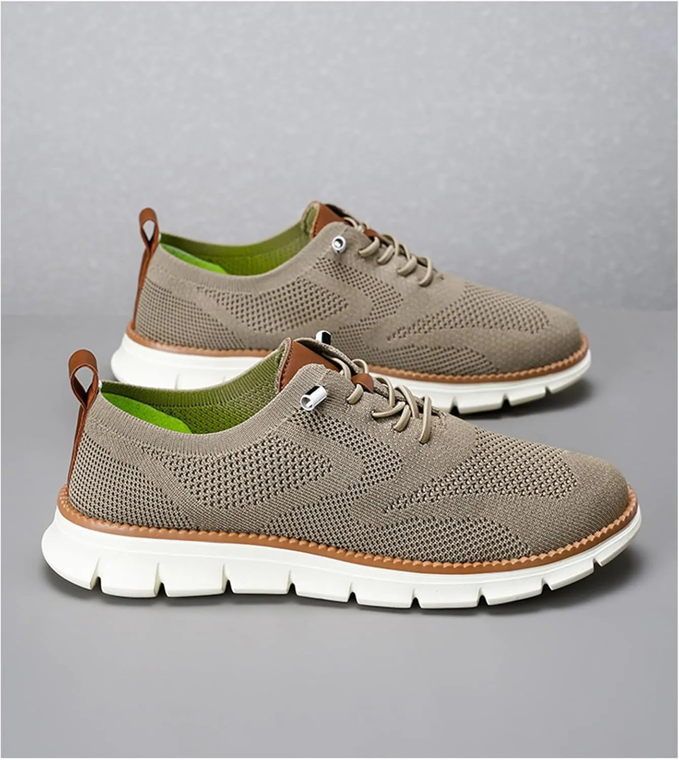 Shoes for Men Mens Casual Dress Oxfords Business Mesh Walking Shoes Tennis Comfortable Sneakers Slip On Boat Shoes Lightweight Soft Sole & Breathable Fashion Sneakers