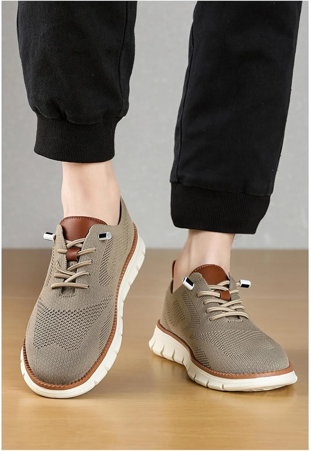 Shoes for Men Mens Casual Dress Oxfords Business Mesh Walking Shoes Tennis Comfortable Sneakers Slip On Boat Shoes Lightweight Soft Sole & Breathable Fashion Sneakers