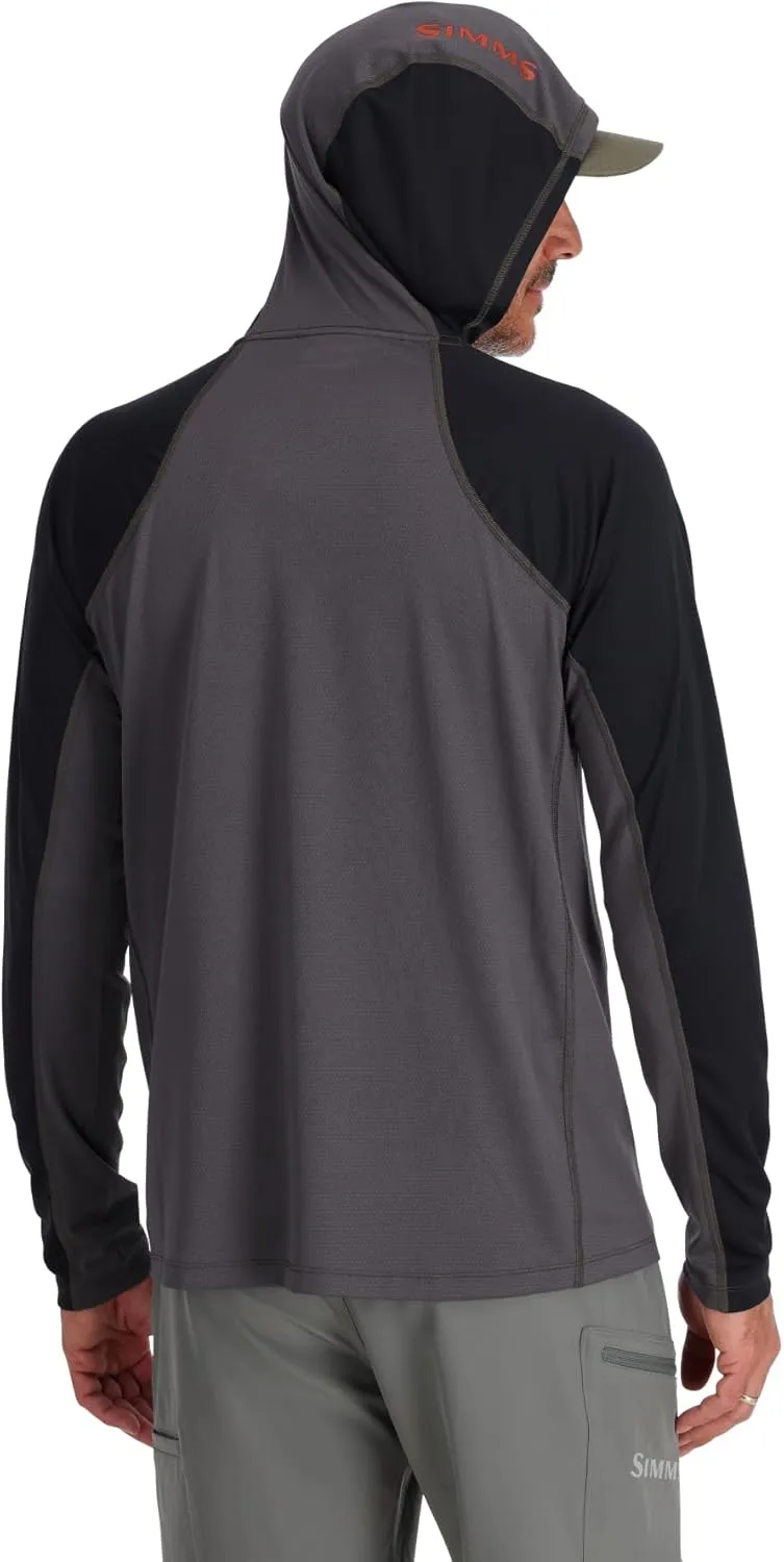 Simms Challenger Solar Hoody for Men - UPF 30  Long Sleeve Fishing Sun Shirt with Hood, Breathable & Moisture-Wicking Fabric