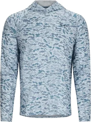 Simms Challenger Solar Hoody for Men - UPF 30  Long Sleeve Fishing Sun Shirt with Hood, Breathable & Moisture-Wicking Fabric