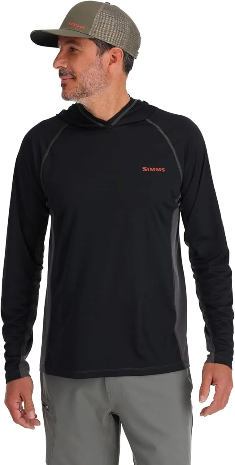 Simms Challenger Solar Hoody for Men - UPF 30  Long Sleeve Fishing Sun Shirt with Hood, Breathable & Moisture-Wicking Fabric