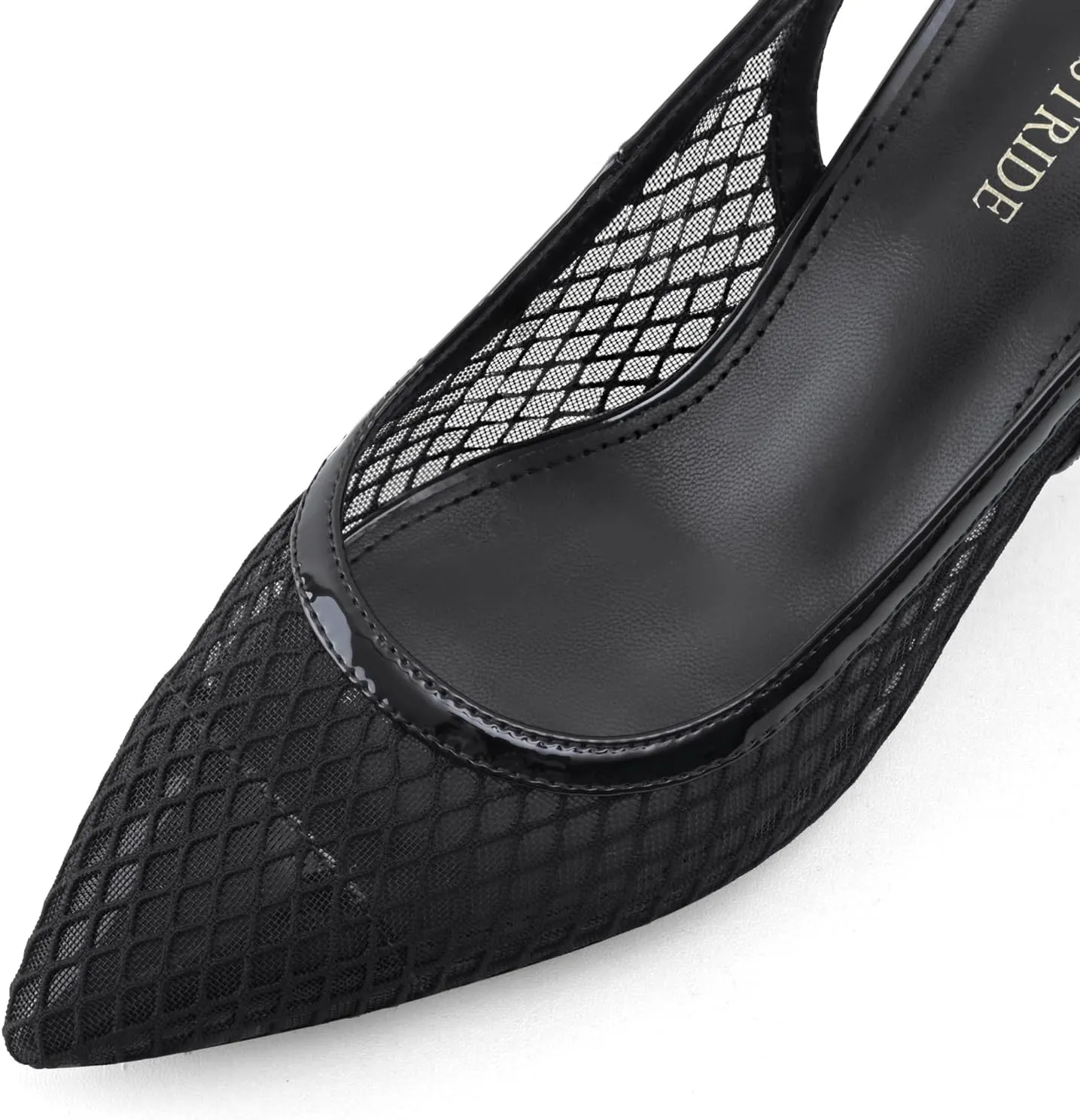 Slingback Heels for Women Kitten Heels Mesh Gauze Pumps Pointed Toe Stiletto Sandals Wedding Dress Shoes