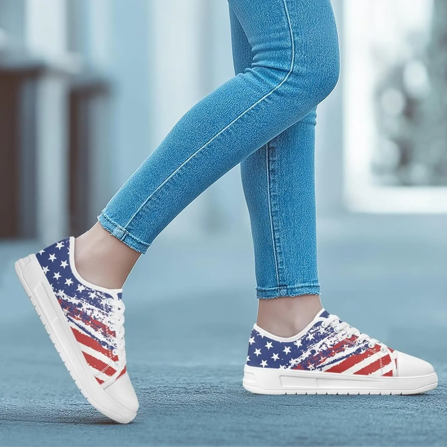Sneakers for Women Memory Foam Spring Shoes for Women Footwear Slip-On Canvas Shoes Non Slip Fashion 5.5-13.5