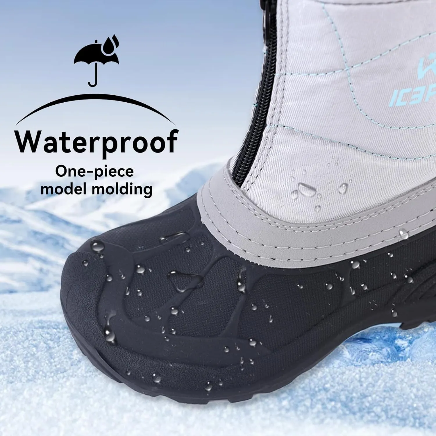 Snow Boots for Kids Waterproof Durable and Slip Resistant Winter Snow Boots for Boys and Girls with Insulated Fleece Lining, Perfect for Snowy Adventures. Ideal Snow Boots toddler to Keep Feet Warm and Dry