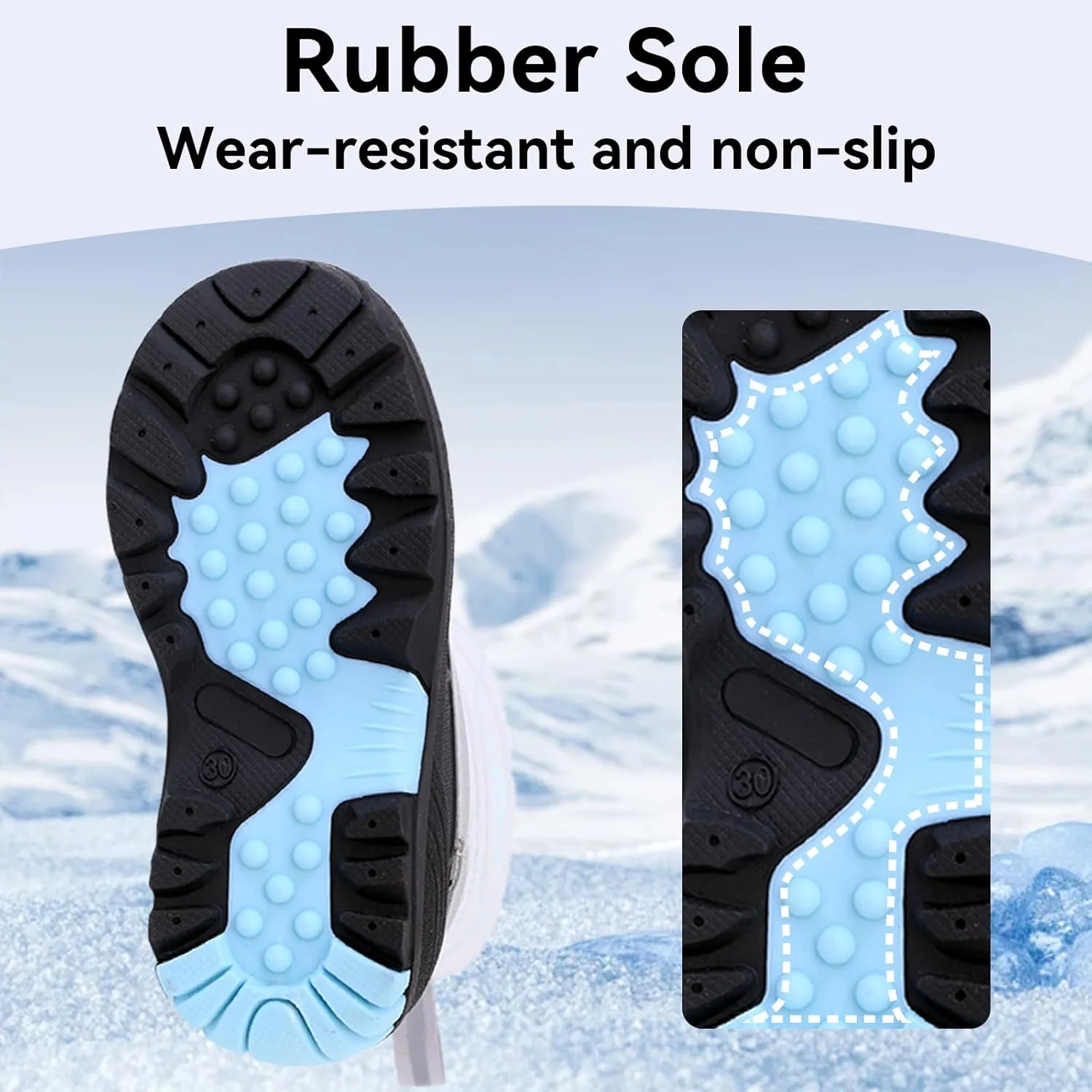 Snow Boots for Kids Waterproof Durable and Slip Resistant Winter Snow Boots for Boys and Girls with Insulated Fleece Lining, Perfect for Snowy Adventures. Ideal Snow Boots toddler to Keep Feet Warm and Dry