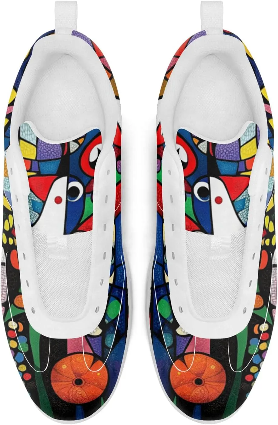 Spikeless Golf Shoes for Men, Artistic Design Women's Breathable Golf Sneakers with Heel Ventilation Sport Trainers