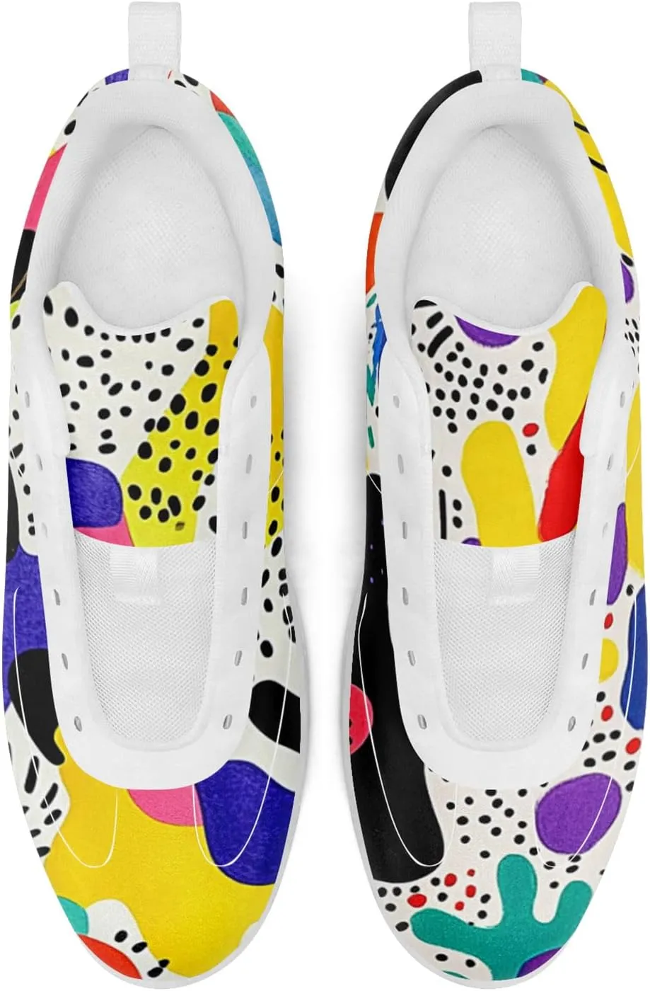Spikeless Golf Shoes for Men, Artistic Design Women's Breathable Golf Sneakers with Heel Ventilation Sport Trainers