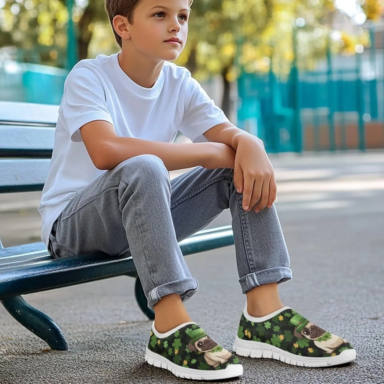 St. Patrick's Day Kids Slip On Sneakers Cute Slip On Shoes for Girls and Boys