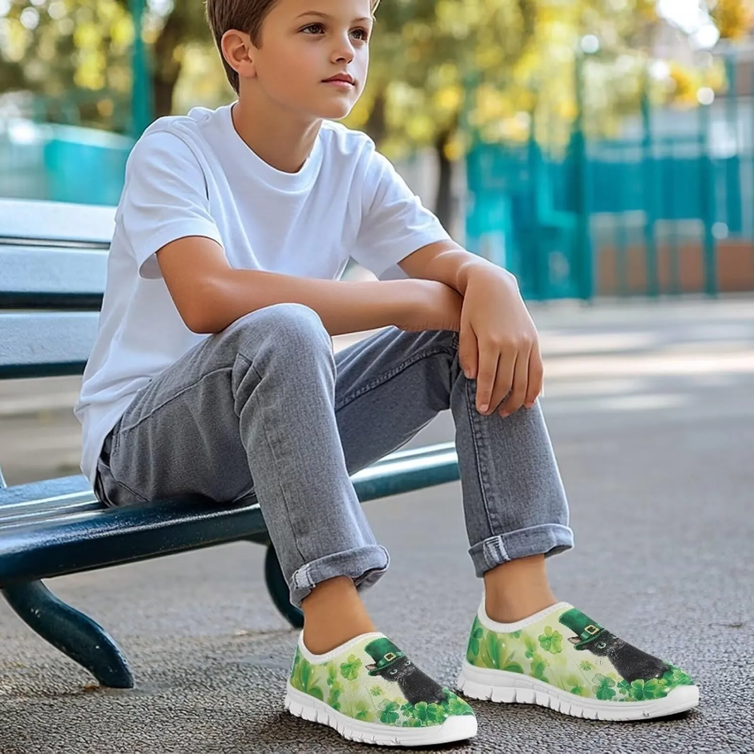 St. Patrick's Day Kids Slip On Sneakers Cute Slip On Shoes for Girls and Boys