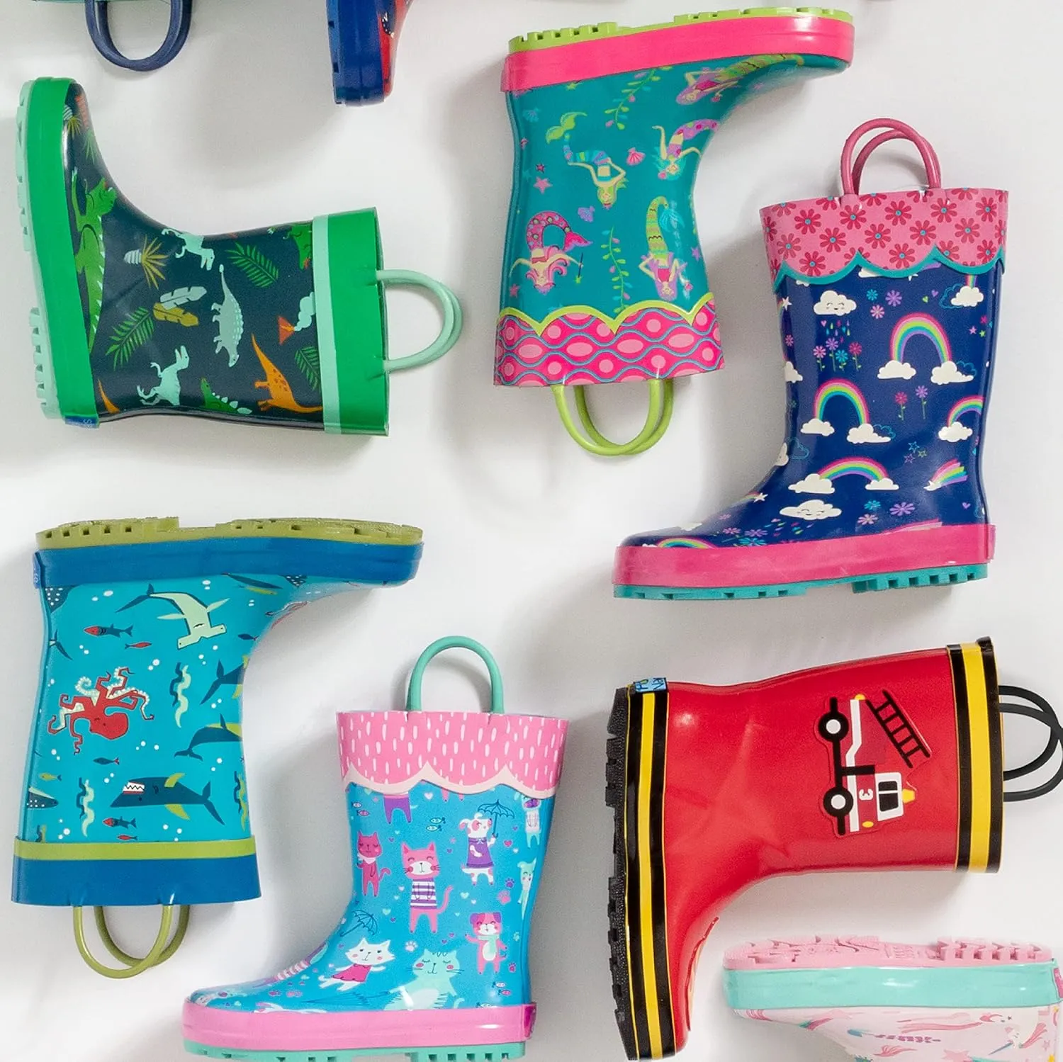 Stephen Joseph Girls All Over Print Rain Boots