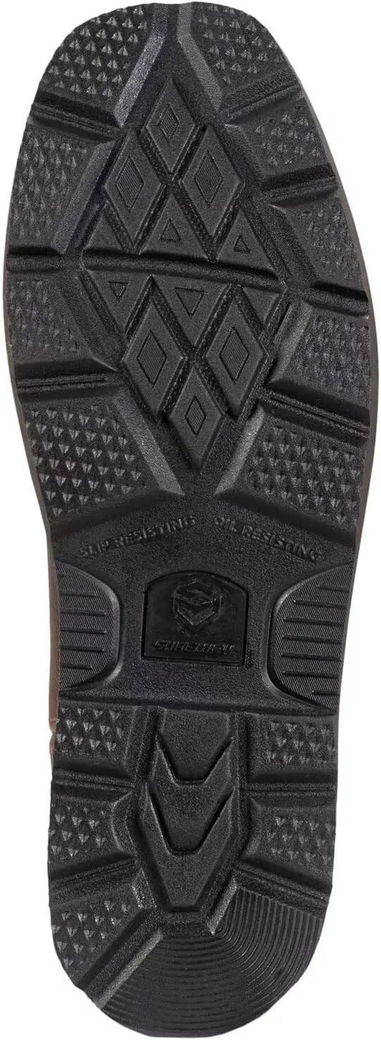 SUREWAY Men's Western Cowboy Boots-Soft Toe,Waterproof Square Toe Work Boots for Men,Comfortable & Durable,Oil/Slip Resistant,Thicker Leather,Rubber Sole,Work Shoes With Embroidered