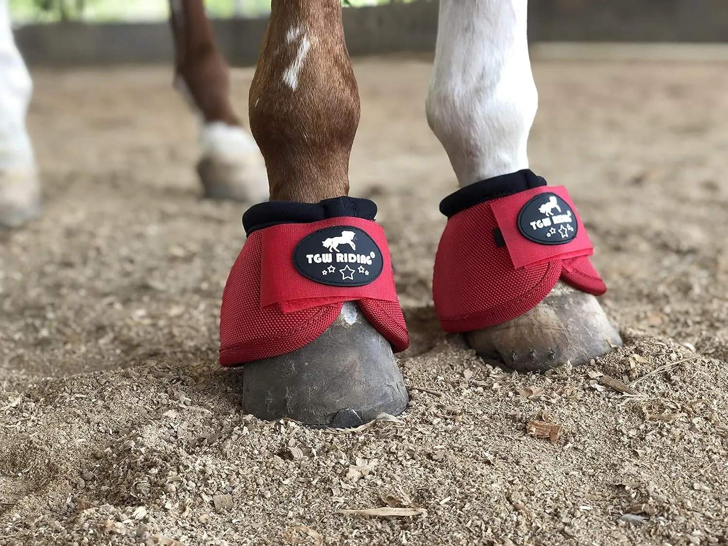 TGW RIDING 2520D Horse Bell Boots No-Turn Horse Bell Boots, Equine Ballistic Hoof Overreach Bell Boot, Pair