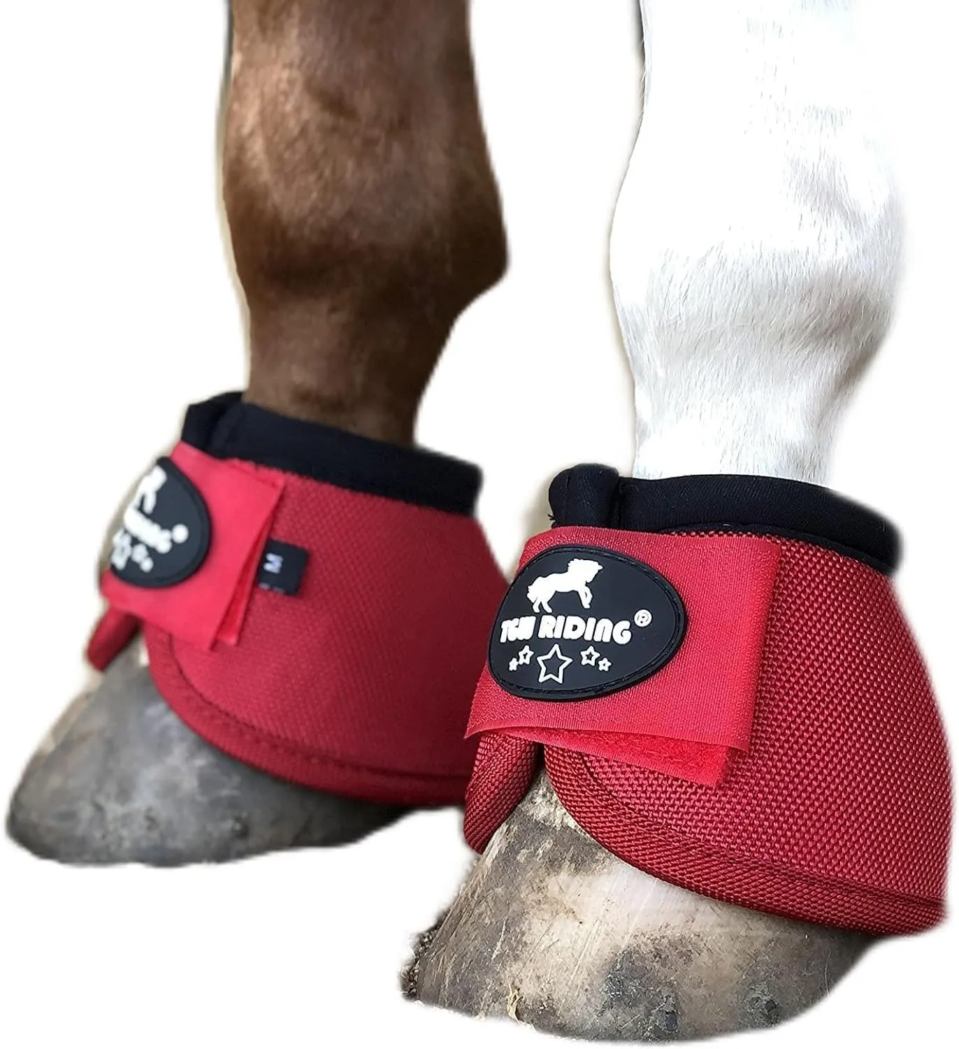 TGW RIDING 2520D Horse Bell Boots No-Turn Horse Bell Boots, Equine Ballistic Hoof Overreach Bell Boot, Pair