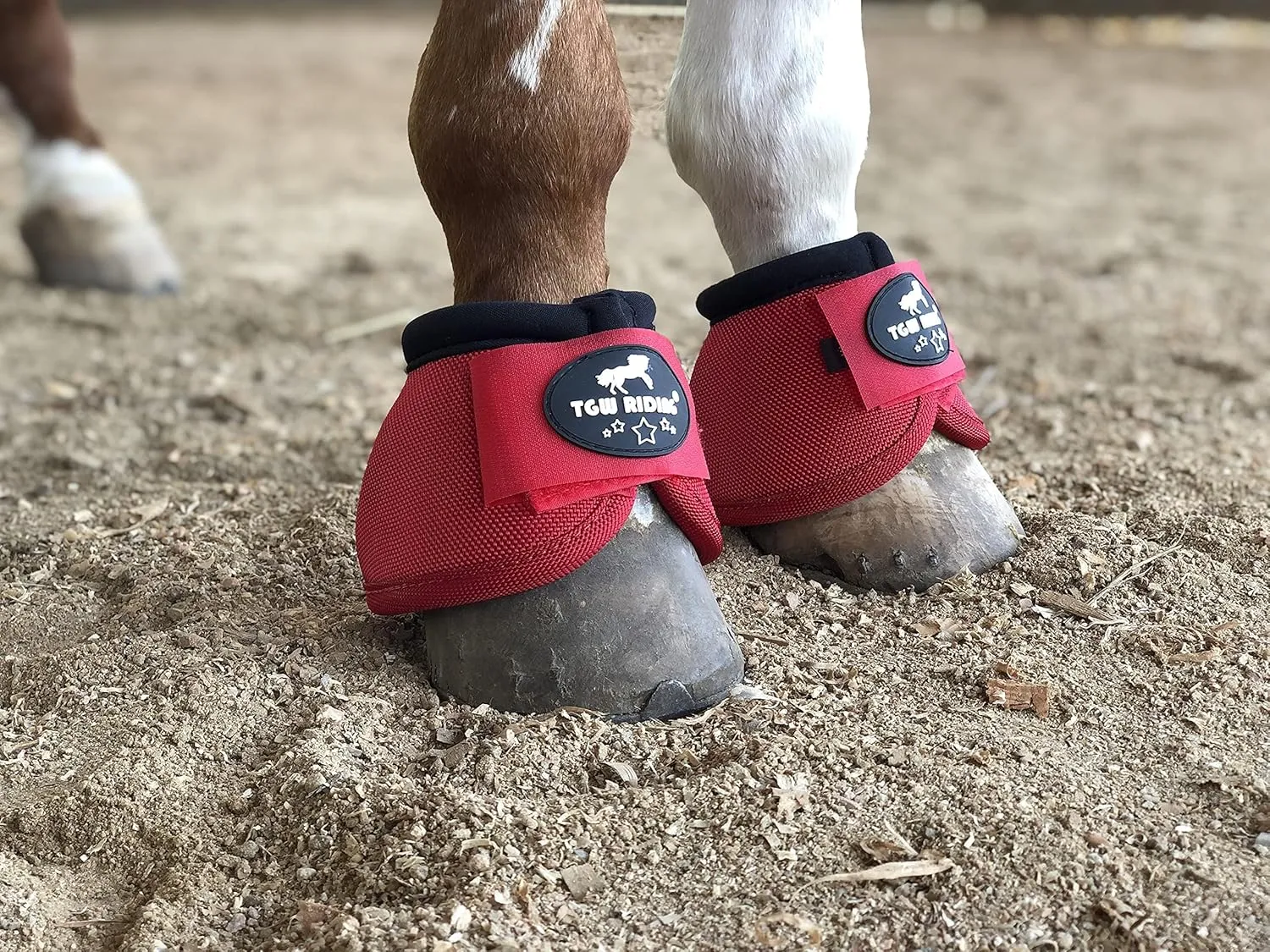 TGW RIDING 2520D Horse Bell Boots No-Turn Horse Bell Boots, Equine Ballistic Hoof Overreach Bell Boot, Pair