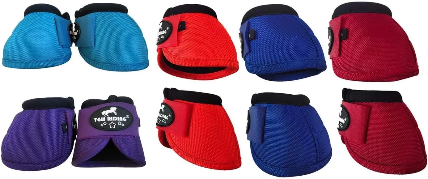 TGW RIDING 2520D Horse Bell Boots No-Turn Horse Bell Boots, Equine Ballistic Hoof Overreach Bell Boot, Pair