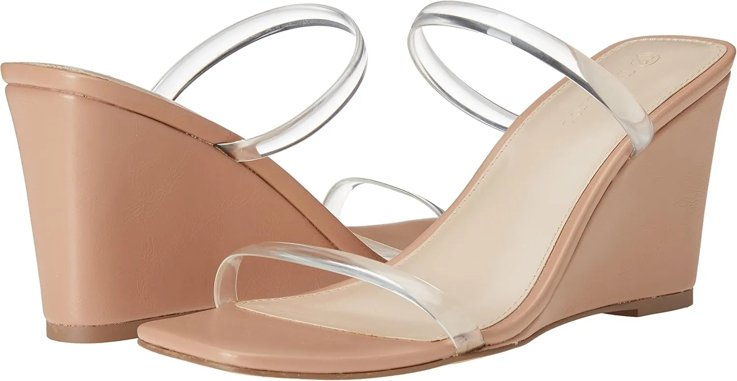 The Drop Women's Sophia Two Strap Wedge Sandals
