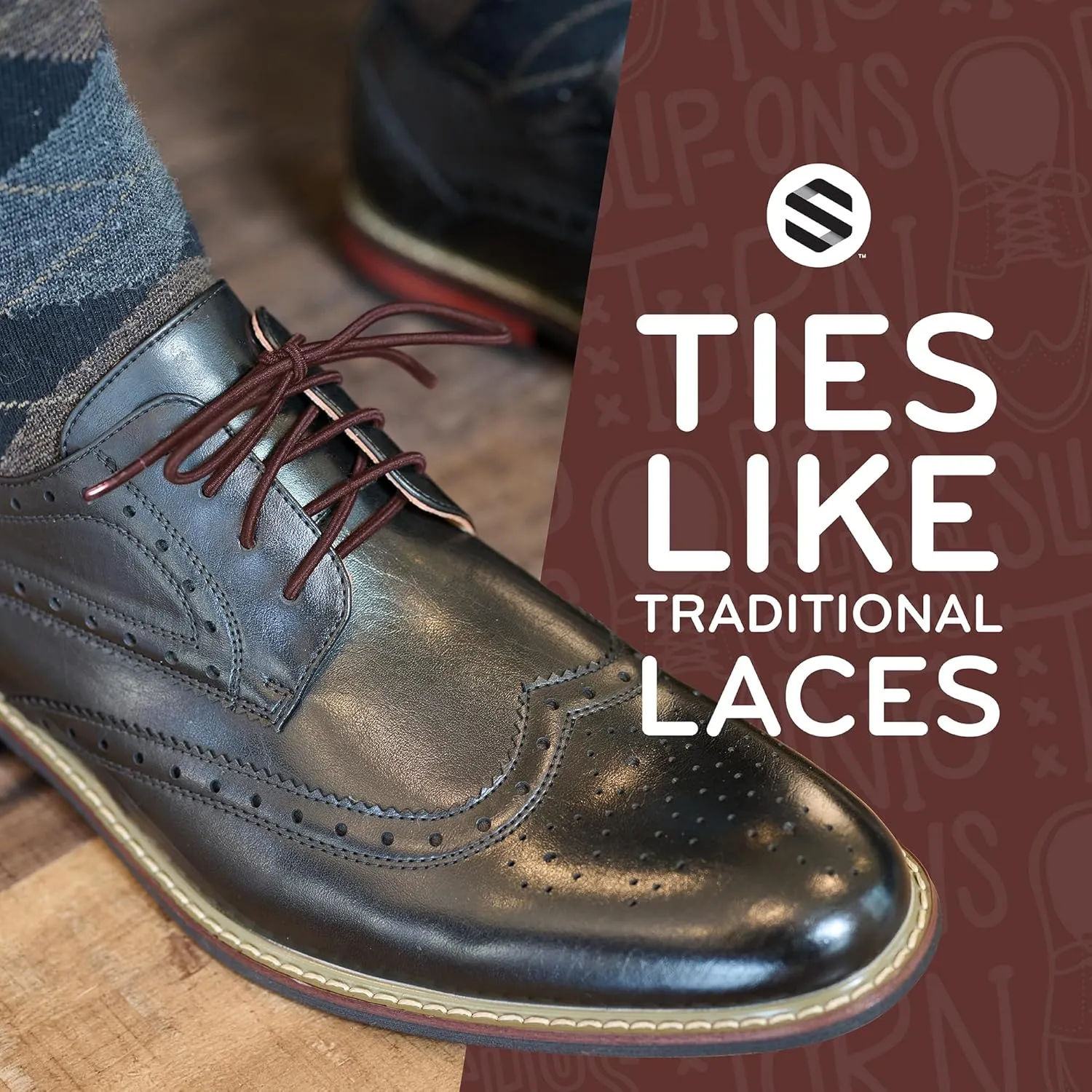 THE ORIGINAL STRETCHLACE Round Dress Shoe Laces | Elastic Laces to Turn Dress Shoes Into Slip-Ons