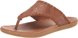 The Sak Women's Leather Shana Thong Crochet, Flip Flop Sandals, Summer Open Toe Shoes