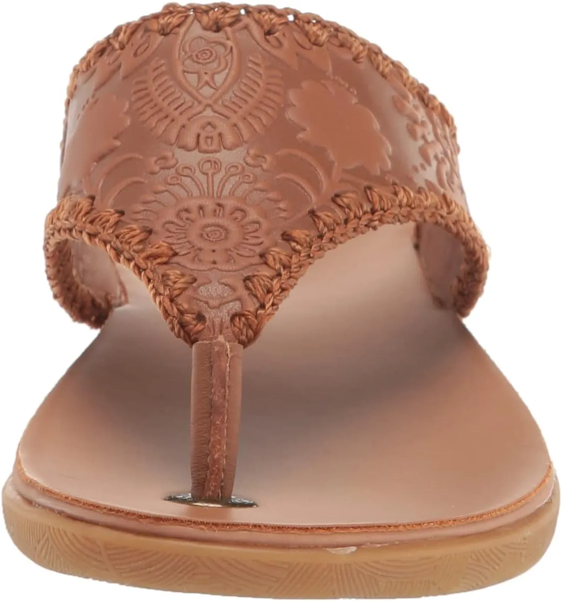 The Sak Women's Leather Shana Thong Crochet, Flip Flop Sandals, Summer Open Toe Shoes