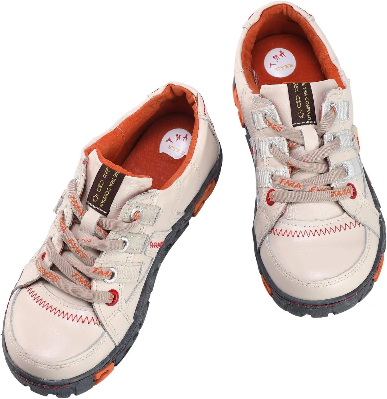 TMA EYES Women's Slip On Genuine Leather Sneakers,Anti Slip and wear-Resistant, Casual Everyday Shoes
