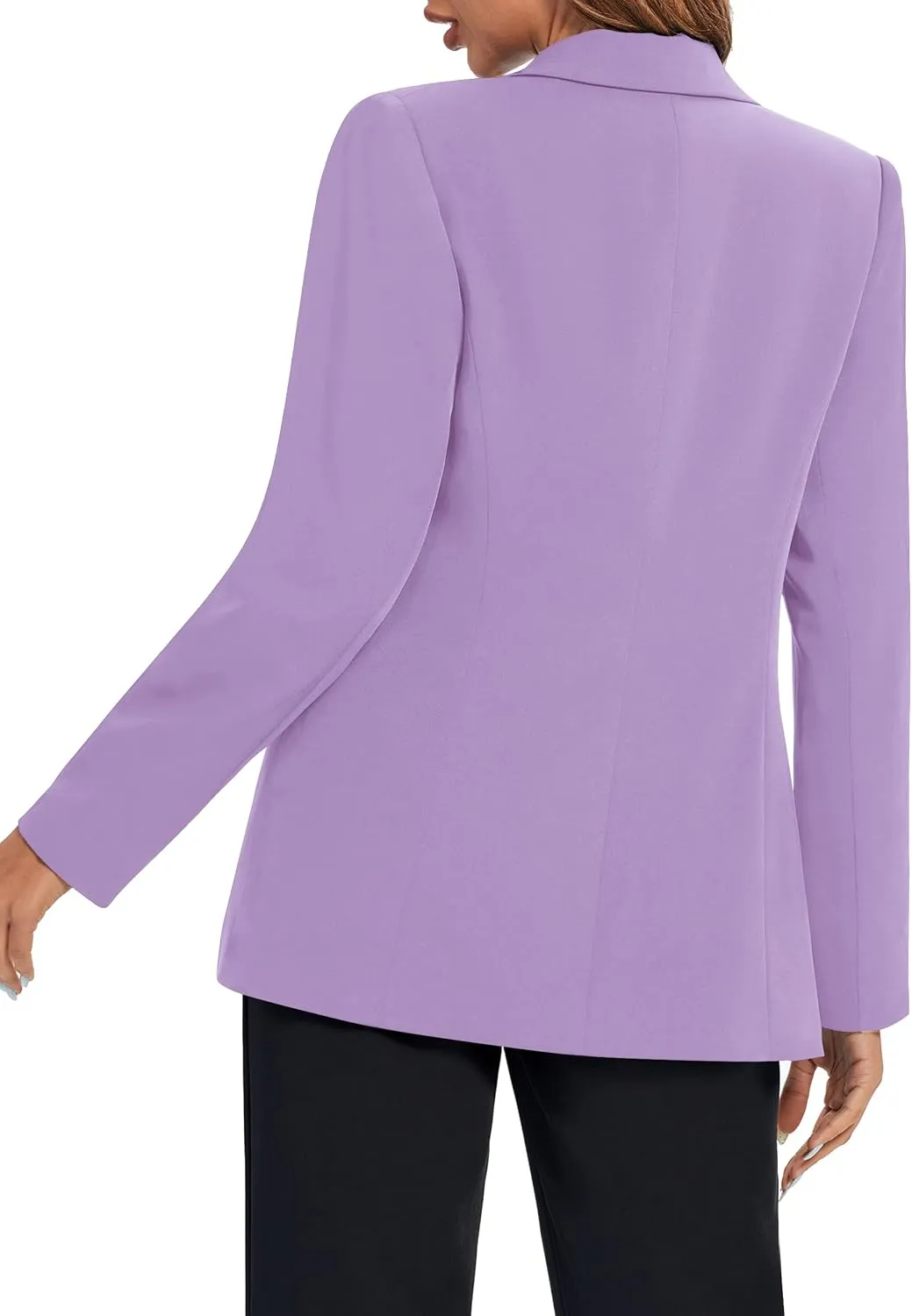 Urban CoCo Women's Casual Blazers Open Front Lapel Button Long Sleeve Office Work Suit Jacket