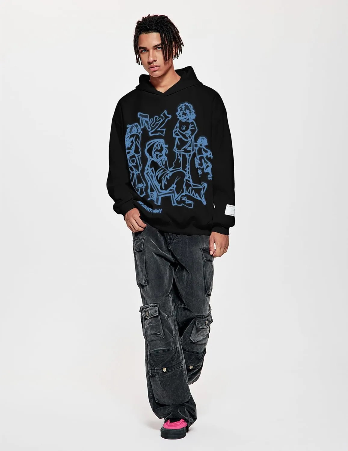 Vamtac Mens Graphic Hoodies Y2k Cute Pullover Oversized Fashion Streetwear Casual Hooded Sweatshirt Unisex Tops