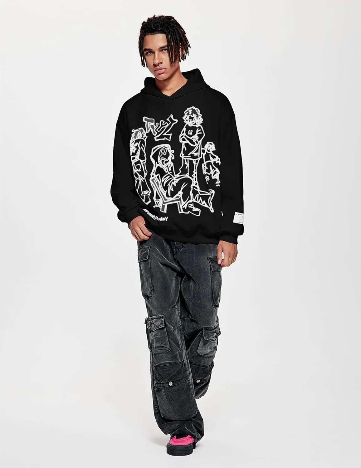 Vamtac Mens Graphic Hoodies Y2k Cute Pullover Oversized Fashion Streetwear Casual Hooded Sweatshirt Unisex Tops