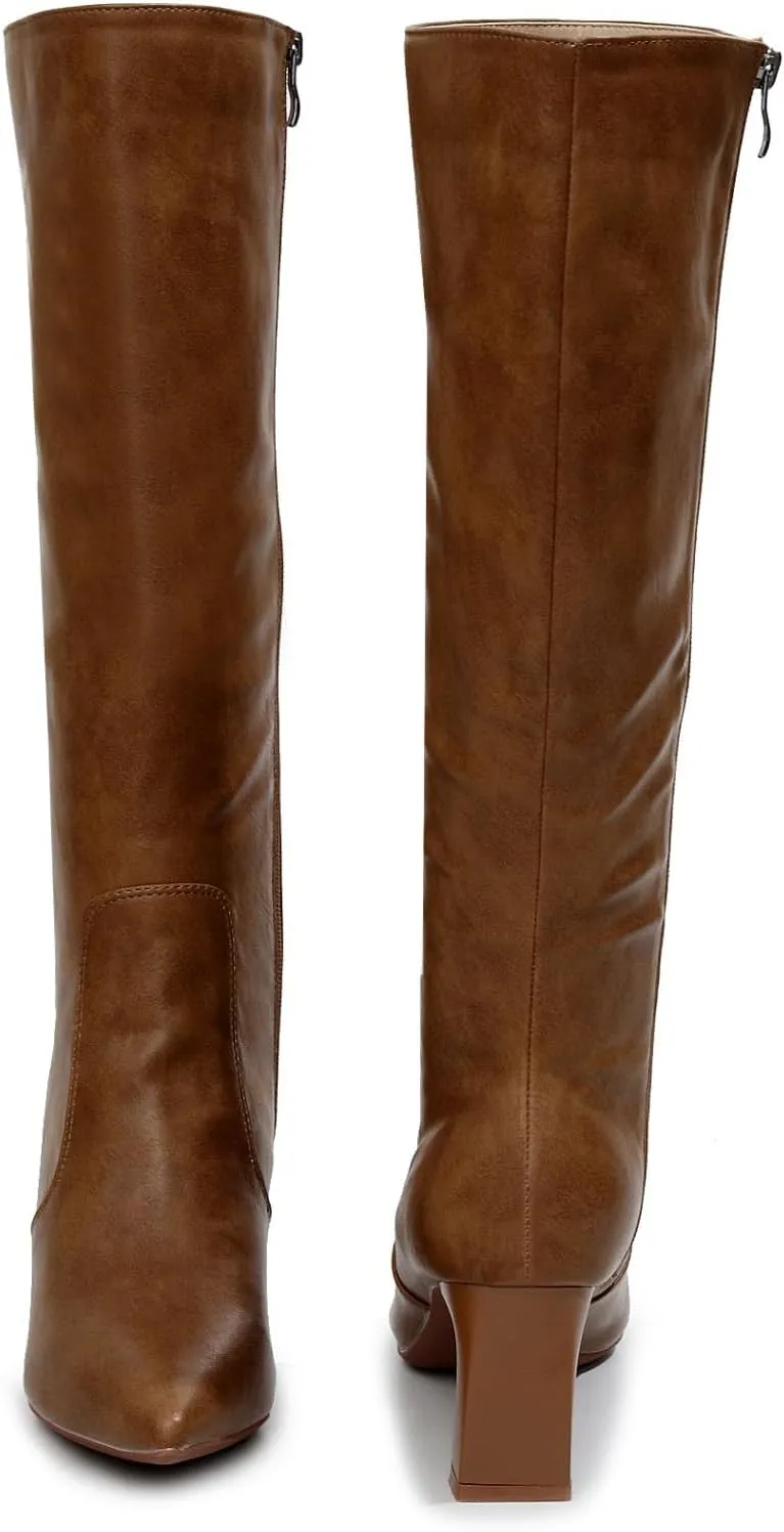 VenusCelia Women's Knee High Stretchy Fashion Boots