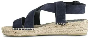 VIA SPIGA Womens V-Gia Leather Strappy Espadrilles Navy 7 Medium (B,M)