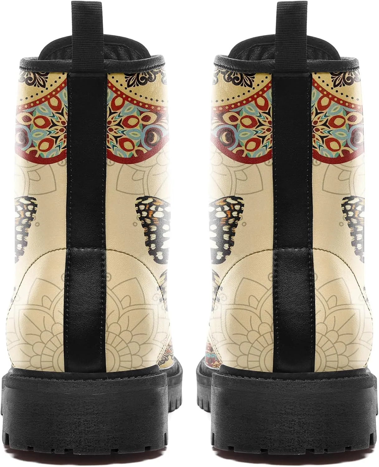 Vintage Bohemian Combat Boots Comfortable High-Top Ankle Booties for Women Men Fashion Casual Festival Winter Footwear