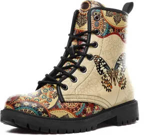 Vintage Bohemian Combat Boots Comfortable High-Top Ankle Booties for Women Men Fashion Casual Festival Winter Footwear