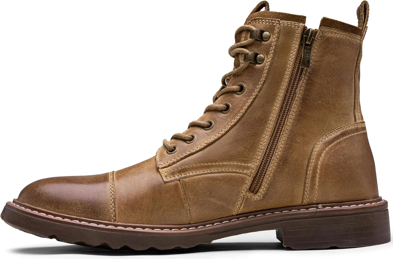 Vostey Mens Boots Motorcycle Casual Boots for Men Zipper Fashion Chukka Boots Mens
