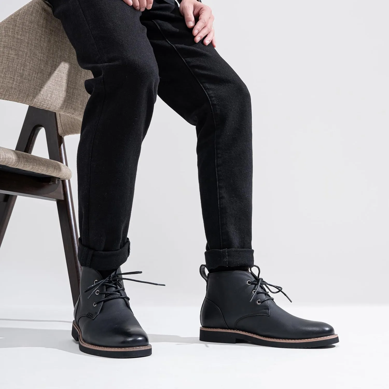 Vostey Men's Chukka Boots Desert Boots for Men Casual Mens Dress Boots Lace-Up