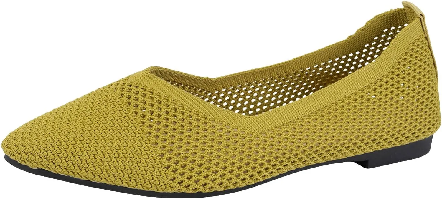 Women Sandals, Women's Flats Shoes Comfortable Dress Sandal Pointed Toe Flats Ballet Mesh Knit Flat Dressy Casual Shoe