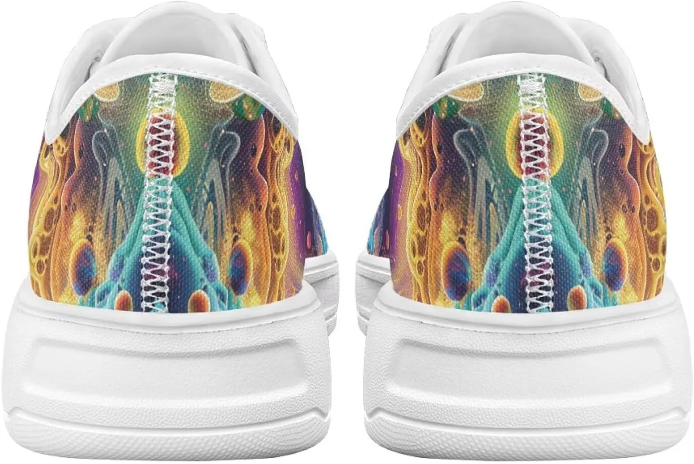 Womens Canvas Sneakers Low-Top Slip Ons Shoes Summer Lace Up Platform Fashion Casual Cute Walking Shoes 5.5-13.5