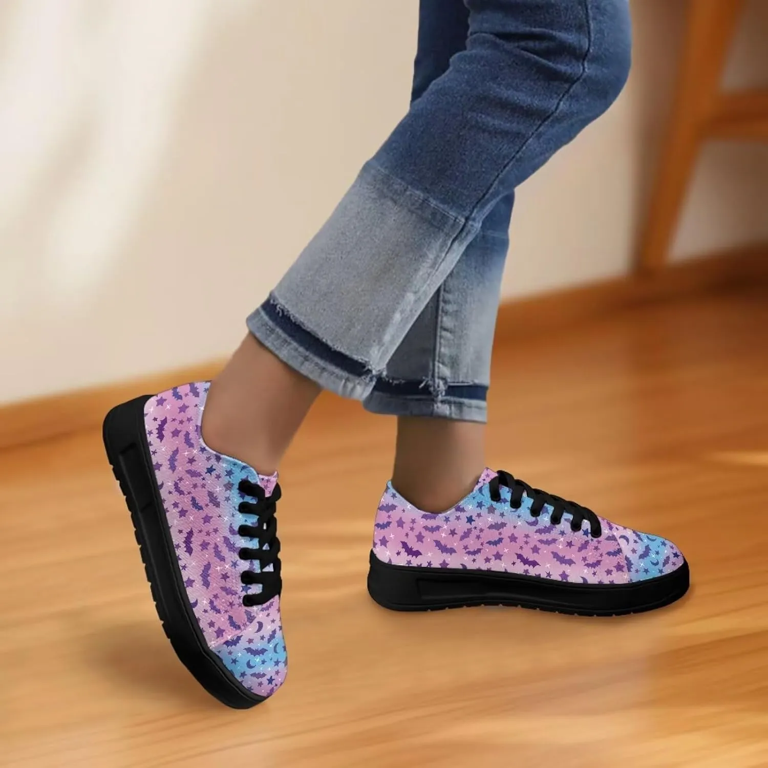 Women's Casual Canvas Shoes Comfortable Low Top Walking Shoes Classic Polyester Upper Arch Support Canvas Sneakers