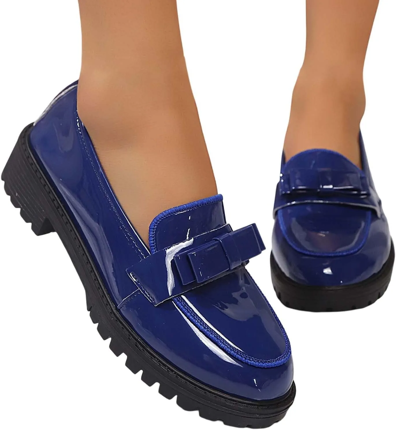 Women's Casual Slip On Loafers Round Toe Low Heel Dress Shoes Comfortable Everyday Wear for Spring Summer