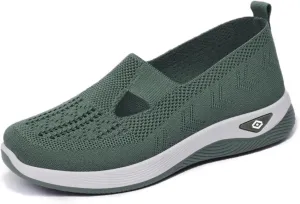 Women's Casual Sneakers – Lightweight & Breathable Mesh Slip-On Walking Shoes, Easy to Wear, Anti-Slip Sole, Perfect for Work, Travel & Everyday Comfort