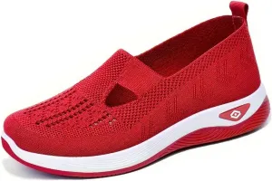 Women's Casual Sneakers – Lightweight & Breathable Mesh Slip-On Walking Shoes, Easy to Wear, Anti-Slip Sole, Perfect for Work, Travel & Everyday Comfort