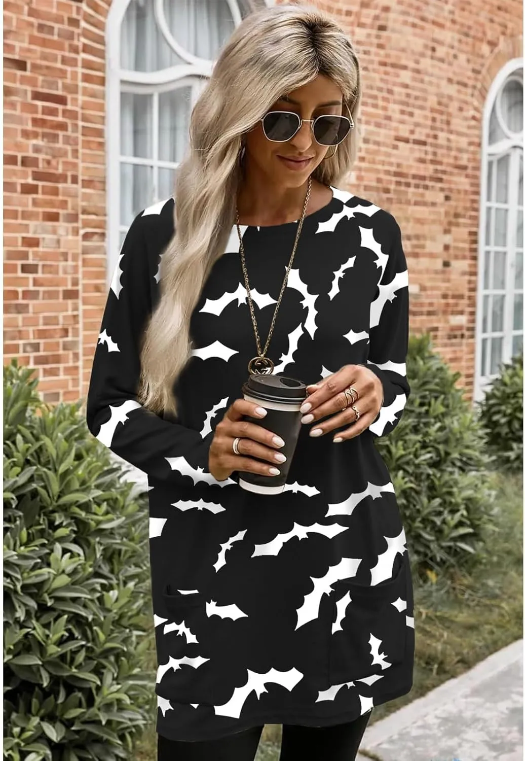 Womens Halloween Crewneck Sweatshirts Pumpkin Long Sleeve Pullover Tops Vintage Oversized Shirt Blouse Clothes